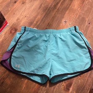 Under Armour womens workout athletic aqua shorts